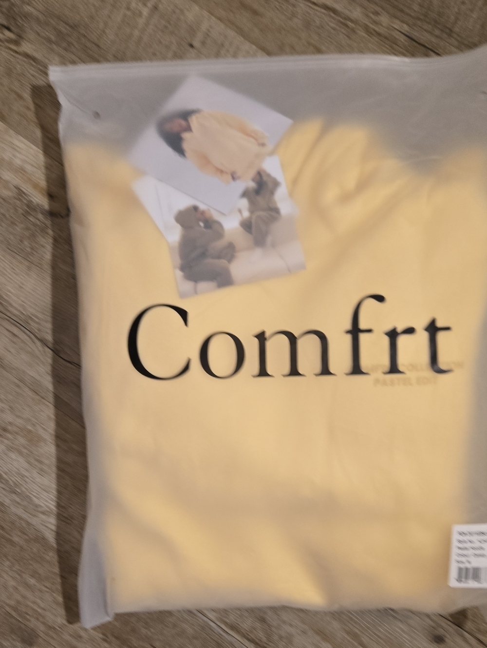 Comfort Branded Kids Sweatshirt in Pastel Yellow